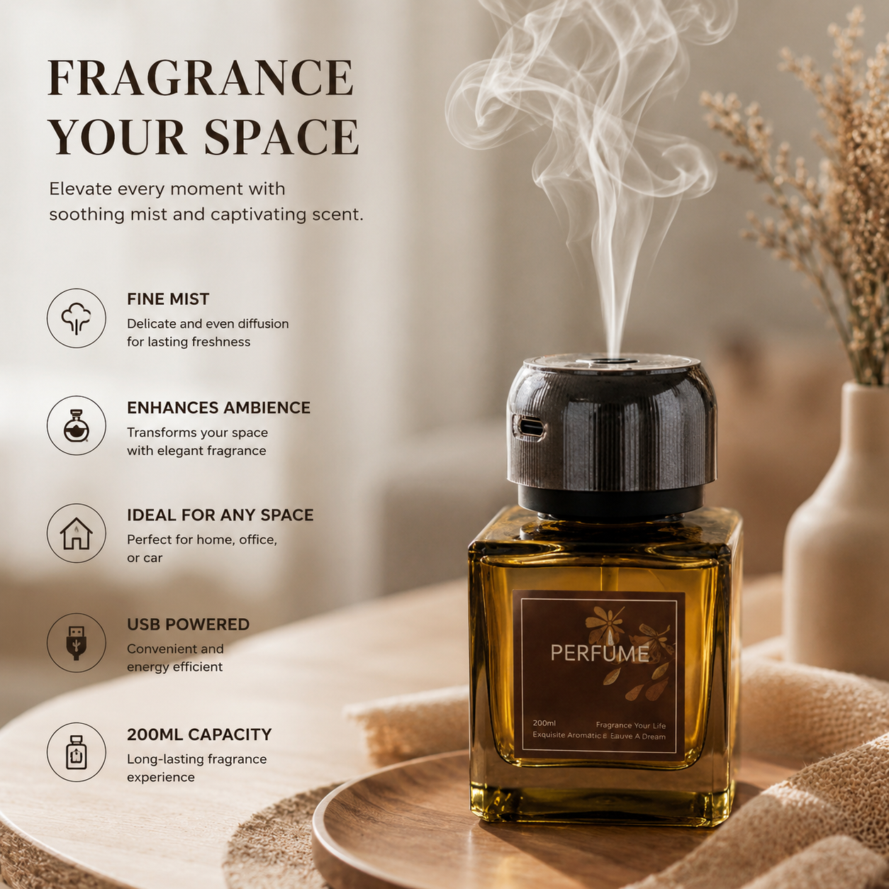20260609_175722_193a976c-bffc-4c4b-8ff2-1d4ddc441d1f.png Air Freshener Luxury Glass Capacity 200 ml - Hilton Garden - Image 1