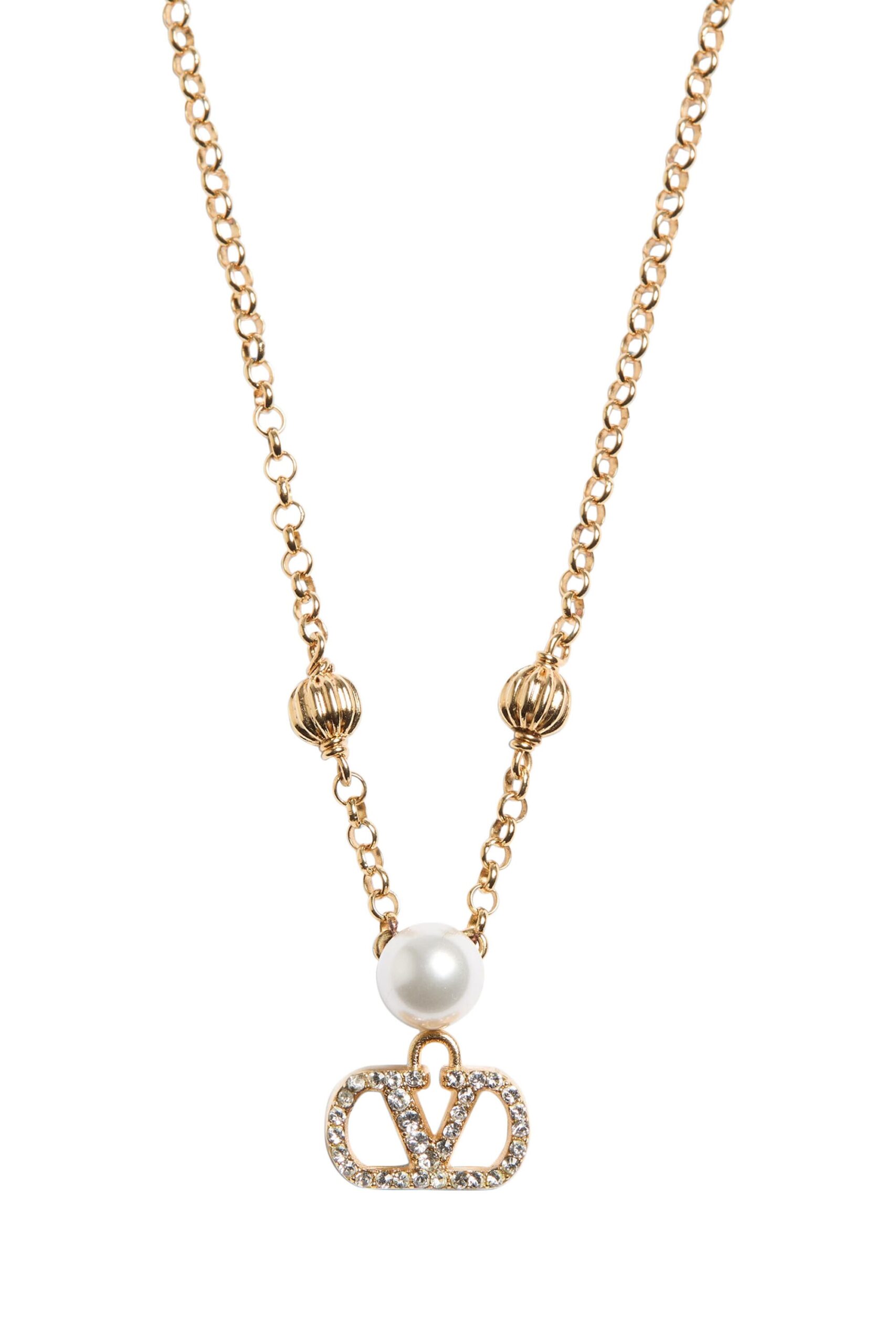 OR0217-CFENGW-22556_7d93ef96c69044dbbd36b4fabf4fac5c.jpg Valentino Garavani VLogo Signature Necklace - Image 1