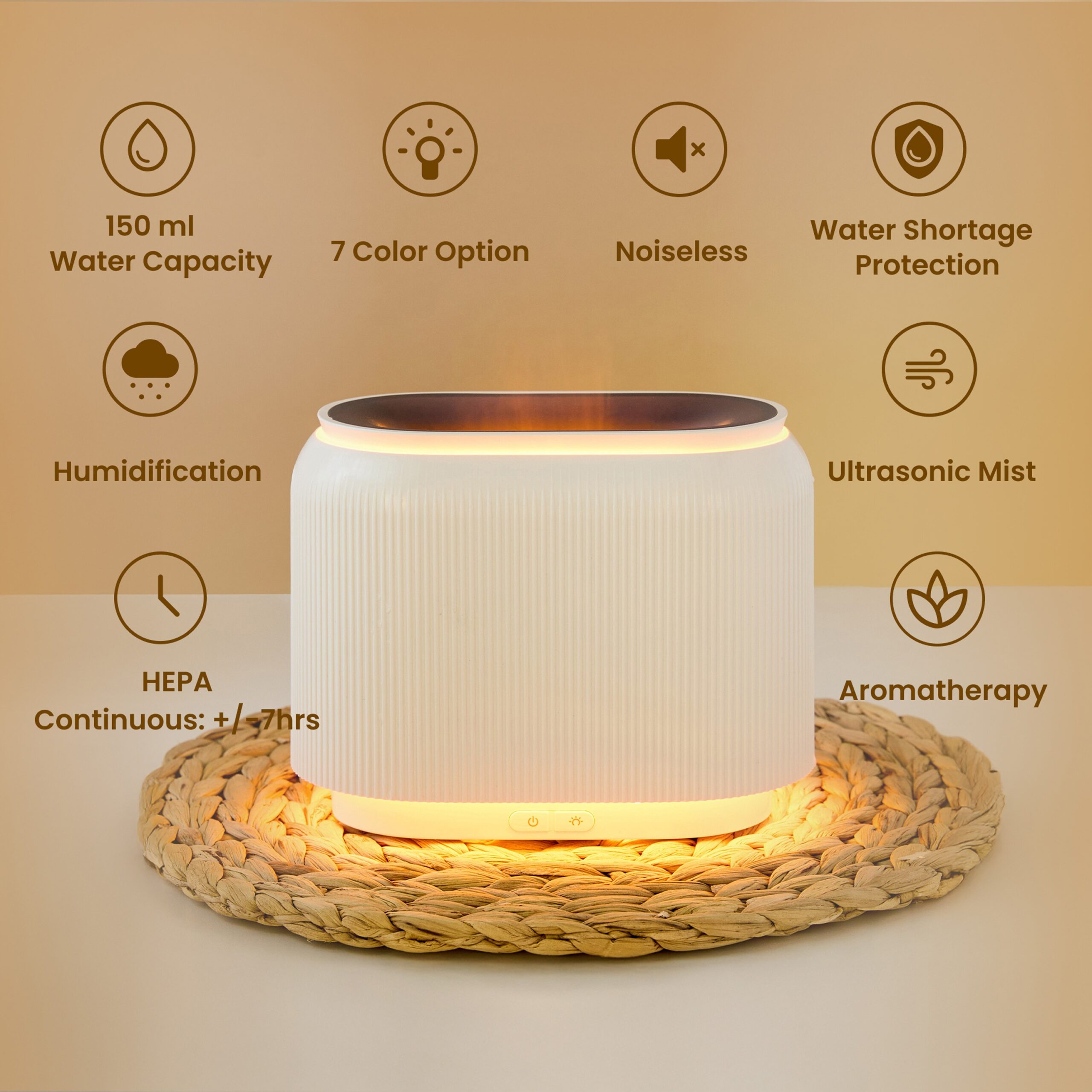 OR0217-LS8QMM-22595_596b3659a156434fbc76149f1c1a7db4.jpg Air Humidifier with LED Flame Air Humidification Cool Mist - Image 1