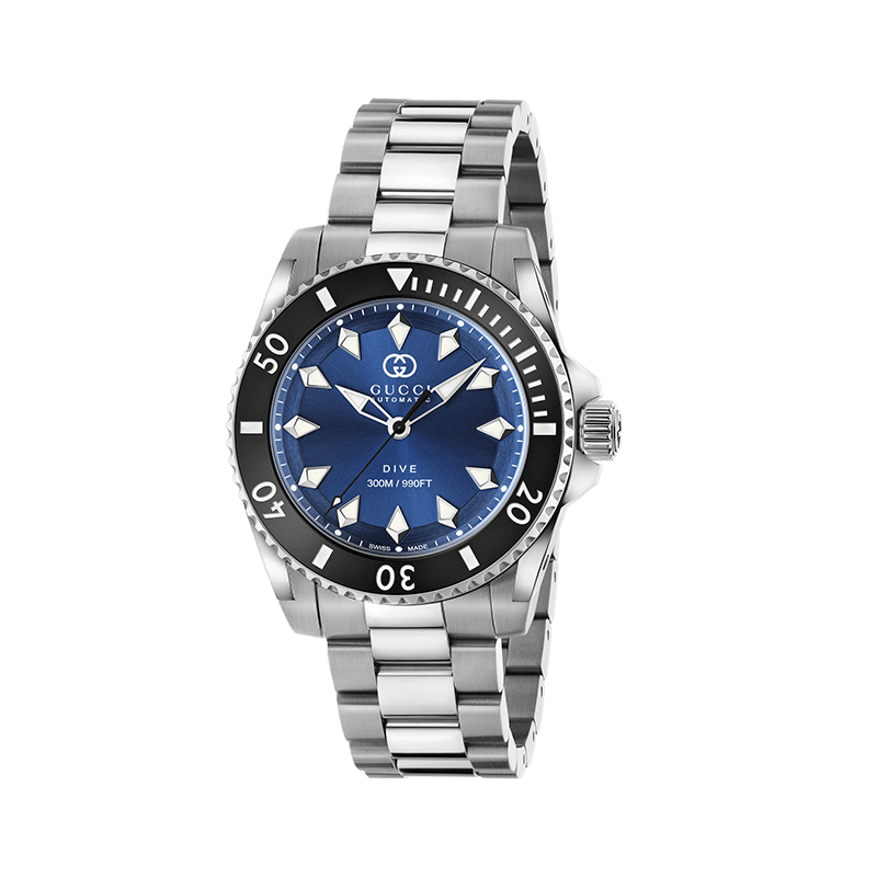 Watch Gucci Dive Automatic Diameter 40 mm, Dial Blue, Made of Steel