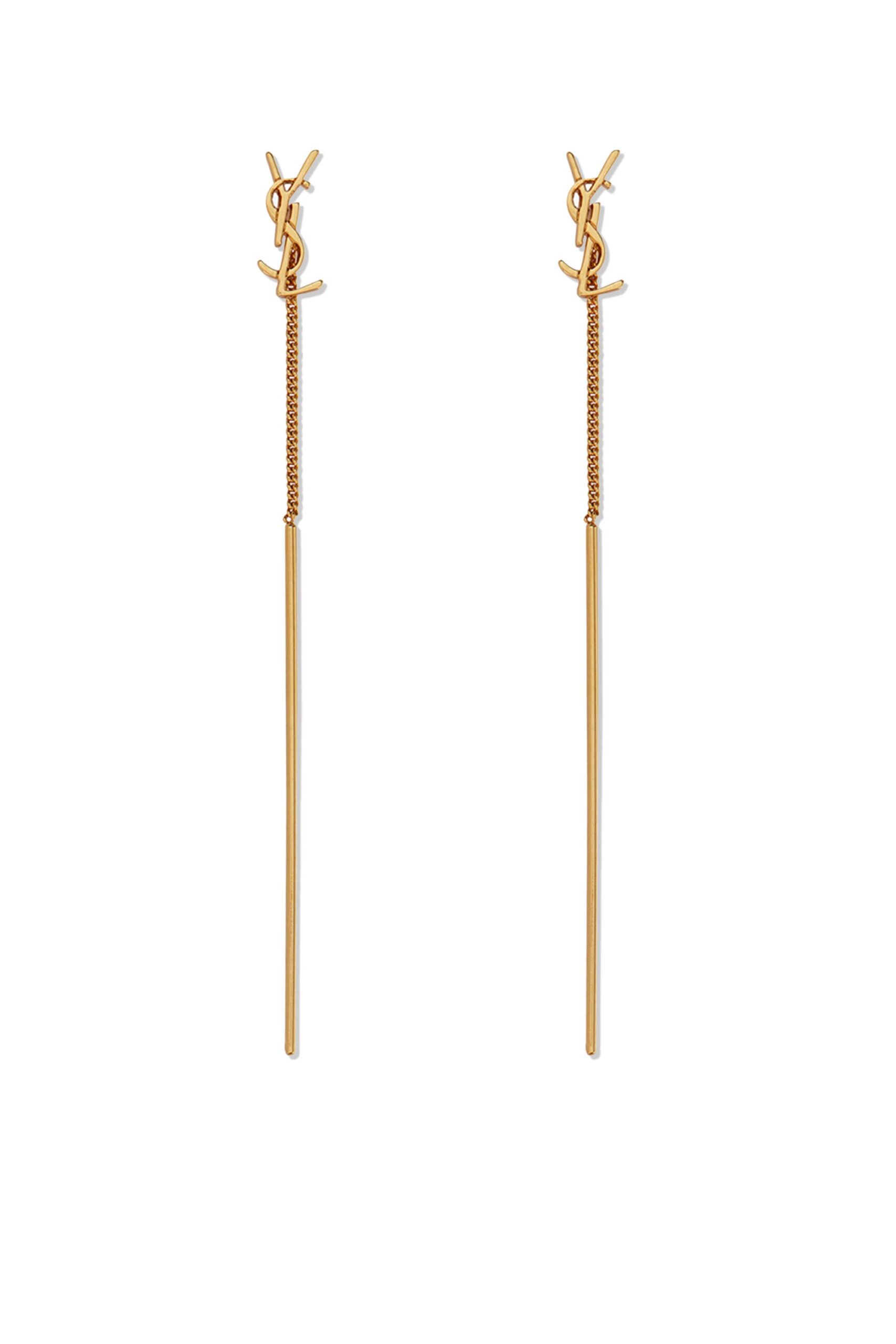Earrings Saint Laurent YSL Awbywm Thrydr- Gold