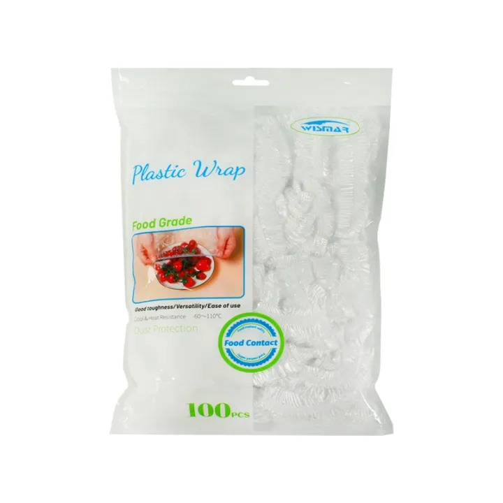 OR0217-RXW4BD-23068_1ed0bd65fd574706b59b54d833f56b0f.jpeg 100 Pieces Elastic Plastic Wrap Food Aghtya- Universal Stretchable Bowl Aghtya - Image 1