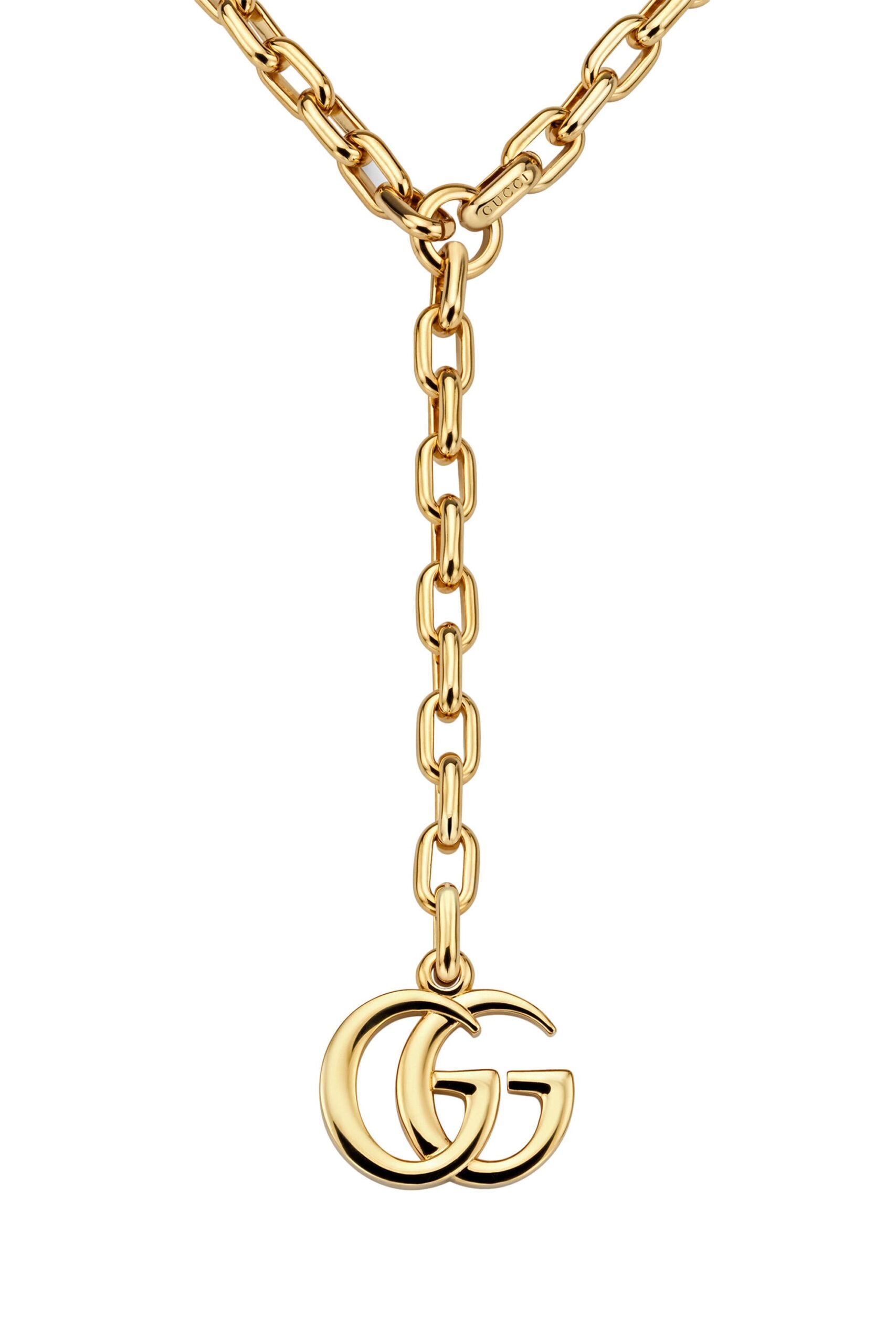 OR0217-UZK7WP-23444_004286ff86644f6cb412ef46272c8b13.jpg GUCCI GG Marmont Chain Necklace in Brass - Image 1